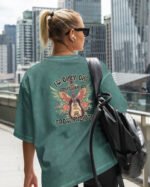 Damska koszulka oversize <br>One Drink Away - efekt sprania