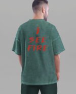 Męska koszulka oversize <br>I See Fire - efekt sprania