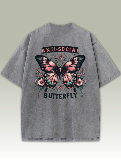 Damska koszulka oversize Anti-Social Butterfly