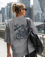 Damska koszulka oversize <br>Long Live Rad Babes - efekt sprania, edycja Midnight