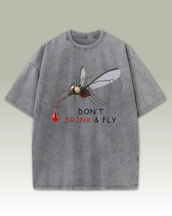 Męska koszulka oversize Don't Drink and Fly