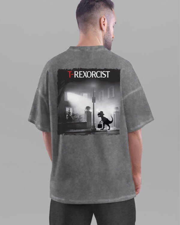 Męska koszulka oversize <br>T-Rexorcist - efekt sprania