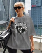 Damska koszulka oversize <br>Free Your Beast - efekt sprania