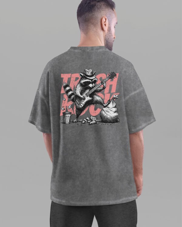 Męska koszulka oversize <br>Trash Rock - efekt sprania
