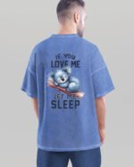 Męska koszulka oversize <br>Let Me Sleep - efekt sprania