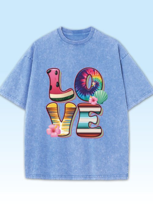 Męska koszulka oversize Letnie Love