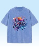 Damska koszulka oversize <br>Love Art - efekt sprania