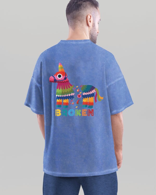 Męska koszulka oversize <br>Broken Pinata - efekt sprania