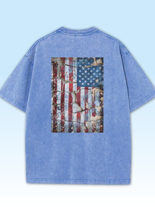 Damska koszulka oversize Vintage USA Flag Męska koszulka oversize Vintage USA Flag