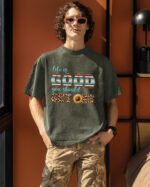 Męska koszulka oversize <br>Life is Good - efekt sprania