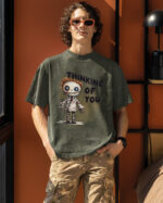 TL TS OLD KHA DTG 0270 A MEN Męska koszulka oversize <br>Thinking of You - efekt sprania