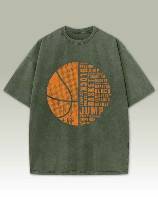 Damska koszulka oversize <br>Basketball Passion - efekt sprania