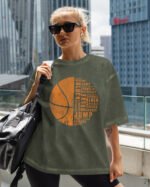 Damska koszulka oversize <br>Basketball Passion - efekt sprania