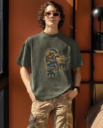 Męska koszulka oversize <br>Be Creative - efekt sprania