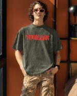 TL TS OLD KHA DTG 0637 A MEN Męska koszulka oversize <br>Thriller - efekt sprania