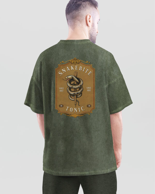 TL TS OLD KHA DTG 0653 B MEN Męska koszulka oversize <br>Snakebite Tonic - efekt sprania