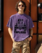 Męska koszulka oversize <br>Go Topless - efekt sprania