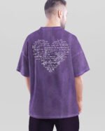 Męska koszulka oversize <br>Matematyczne Serce - efekt sprania