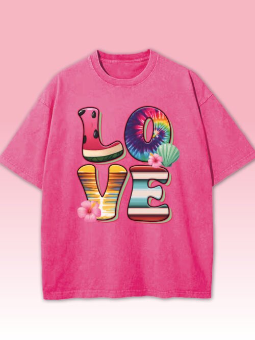 Damska koszulka oversize Letnie Love