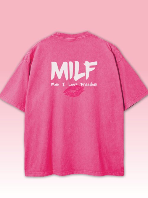 Męska koszulka oversize MILF, Damska koszulka oversize MILF