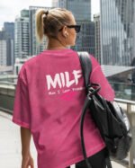 Damska koszulka oversize <br>MILF - efekt sprania