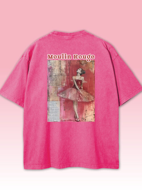 Damska koszulka oversize Moulin Rouge Balerina Męska koszulka oversize Moulin Rouge Balerina