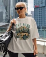 Damska koszulka oversize <br>Off Road - efekt sprania