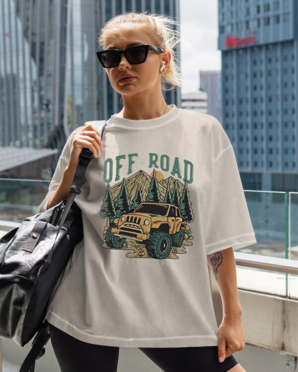Damska koszulka oversize <br>Off Road - efekt sprania