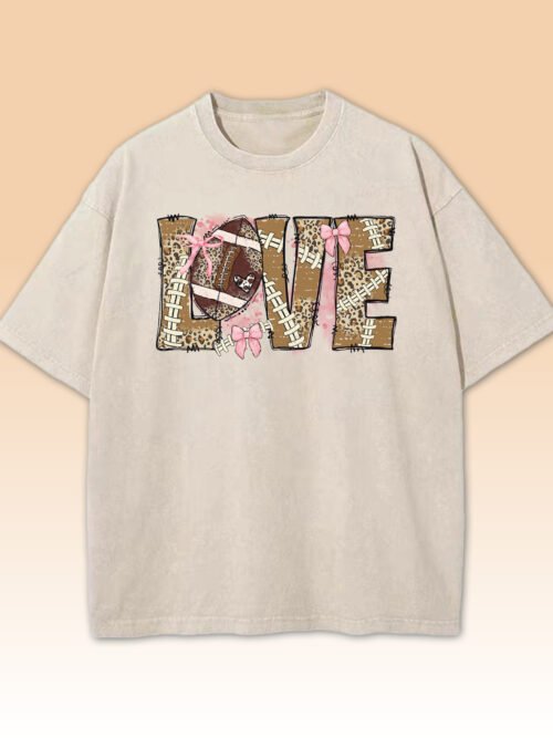 Damska koszulka oversize Love Football