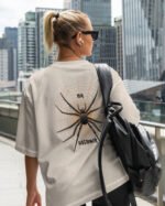 Damska koszulka oversize <br>My Network - efekt sprania