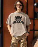 TL TS OLD SAN DTG 0439 A MEN Męska koszulka oversize <br>Pantera Gotcha - efekt sprania