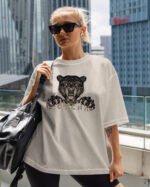 Damska koszulka oversize <br>Pantera Gotcha - efekt sprania