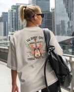 Damska koszulka oversize <br>One Drink Away - efekt sprania