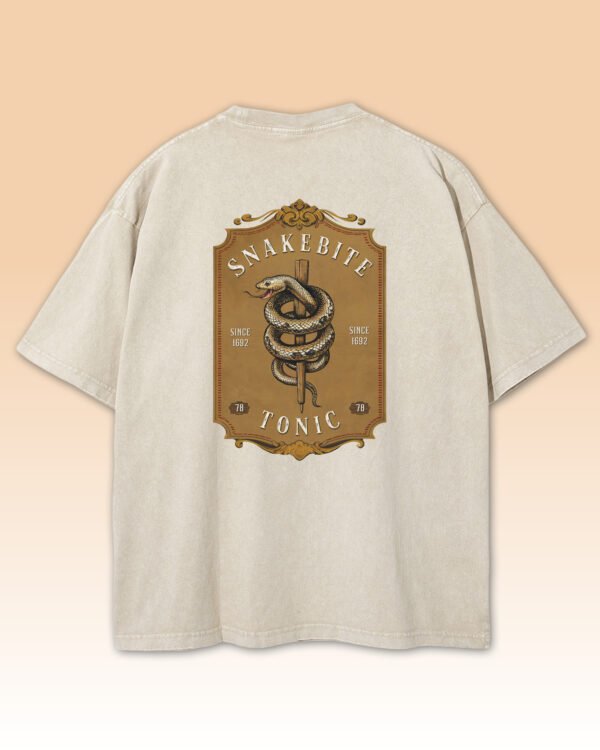 Damska koszulka oversize <br>Snakebite Tonic - efekt sprania