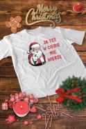 Świąteczna Koszulka “Mikołaj – Ja Też w Ciebie Nie Wierzę” – Unisex
