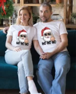 Świąteczna Koszulka “Ho Ho Ho – Mikołaj z Dystansem” – Unisex