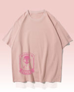 PLO 001PINK Tshirt Oversize Pink Koszulka Gruba Premium <br>Allergic to Humans