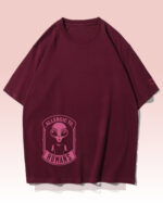 PLO 001PINK Tshirt Oversize Wine Red Koszulka Gruba Premium <br>Allergic to Humans