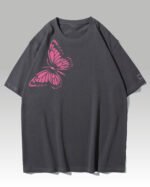 Koszulka oversize <br>Lekkość Motyla - nadruk z zamszu