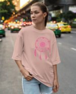 Koszulka oversize <br>Łapacz Snów - nadruk z zamszu