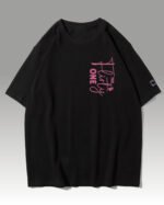 Koszulka oversize <br>The Flirty One - nadruk z zamszu