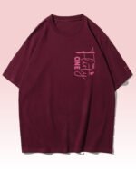 Koszulka oversize <br>The Flirty One - nadruk z zamszu