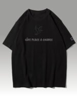Koszulka oversize <br>Give Peace a Chance - nadruk silikonowy