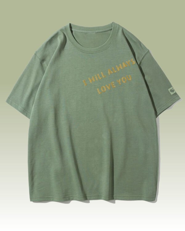 Koszulka oversize <br>I will always Love You - nadruk brokatowy