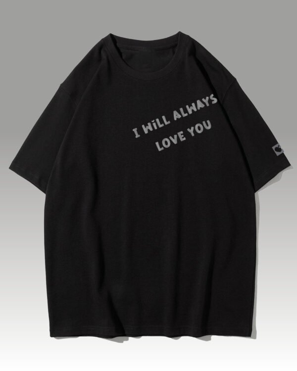 Koszulka oversize <br>I will always Love You - nadruk brokatowy