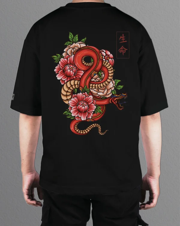 Męska koszulka oversize <br>Orientalny Symbol Życia