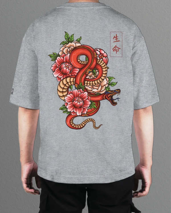 Męska koszulka oversize <br>Orientalny Symbol Życia