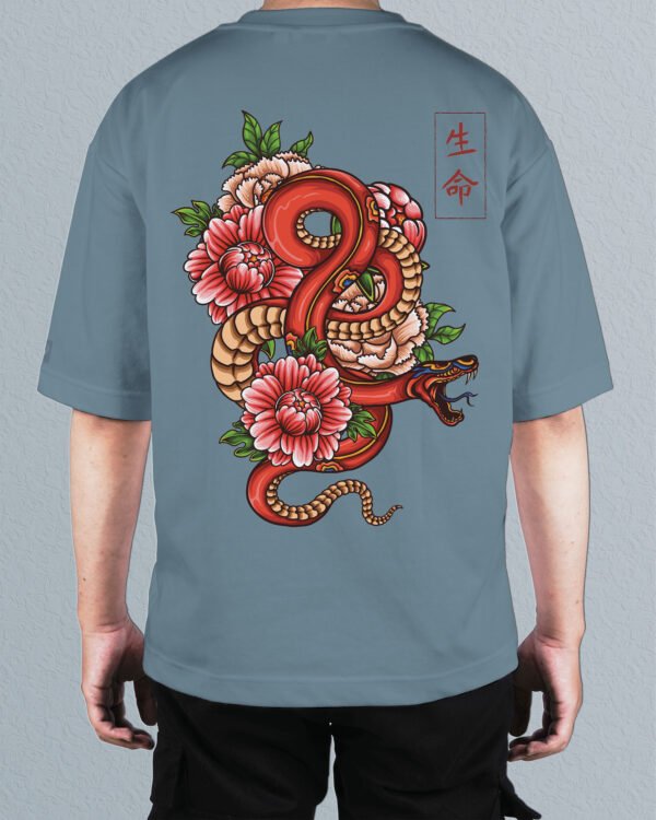 Męska koszulka oversize <br>Orientalny Symbol Życia