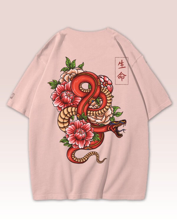 Męska koszulka oversize <br>Orientalny Symbol Życia