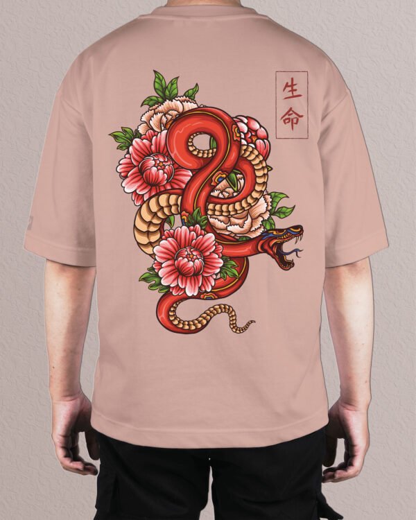 Męska koszulka oversize <br>Orientalny Symbol Życia